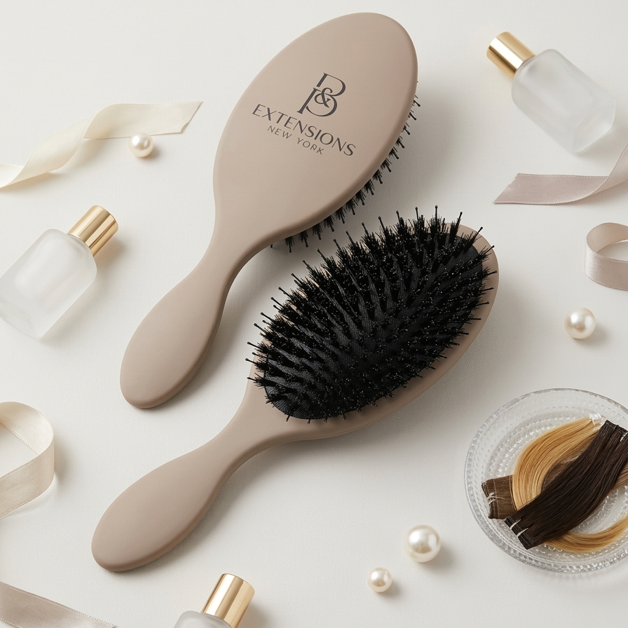 Hair Extension Brush with satin bag