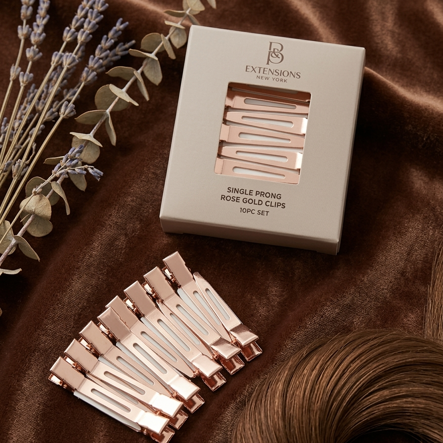 Small Rose Gold Metal Clips 4.5cm (10pieces)