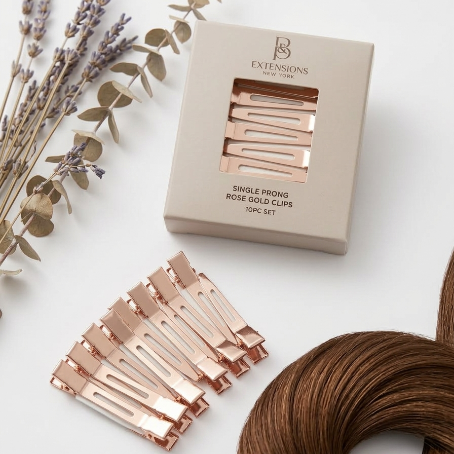 Small Rose Gold Metal Clips 4.5cm (10pieces)