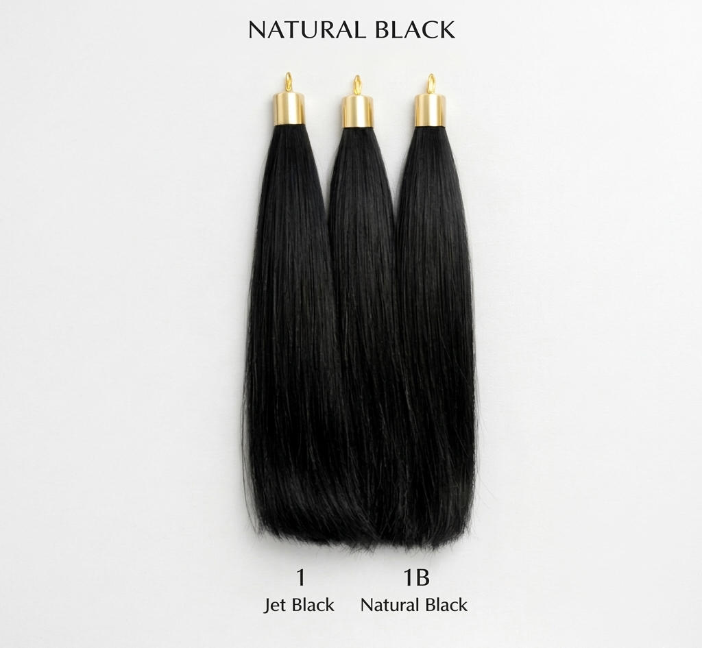 100% Virgin Human Hair – Natural Black 1B