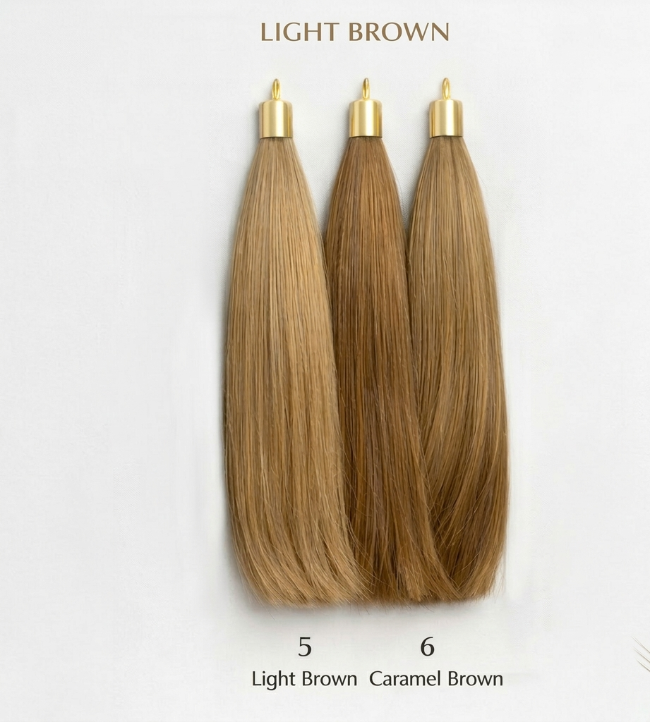 100% Virgin Human Hair – Light Brown